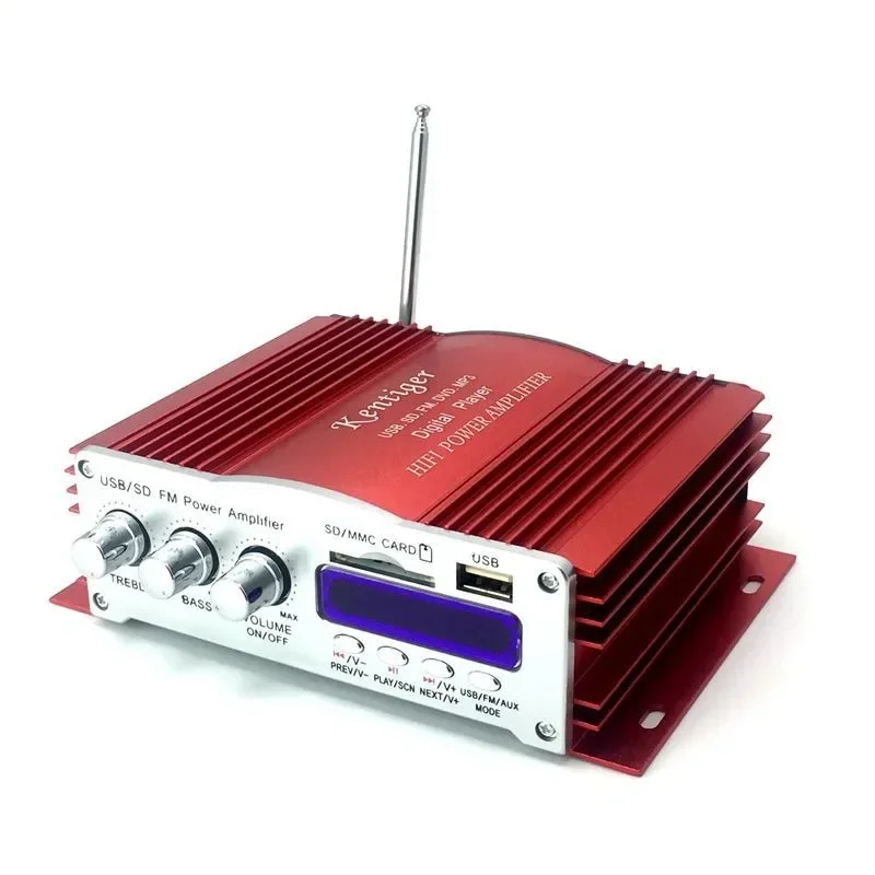 

3001 4 Channel Amplifier With Remote Control USB/SD Card Player FM Radio 12V5A Power Adapter And AUX Cable Optional