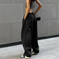 Y2k Cargo Women Drawstring Pants Low Waist Sweatpant Streetwear Vintage Baggy Wide Leg Trousers Oversized Parachute Jogger Pants - Image 2