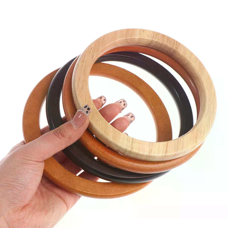 Manico per borsa in legno per borsette artigianali, accessori per borse fai da te, appendiabiti per parti - immagine 3