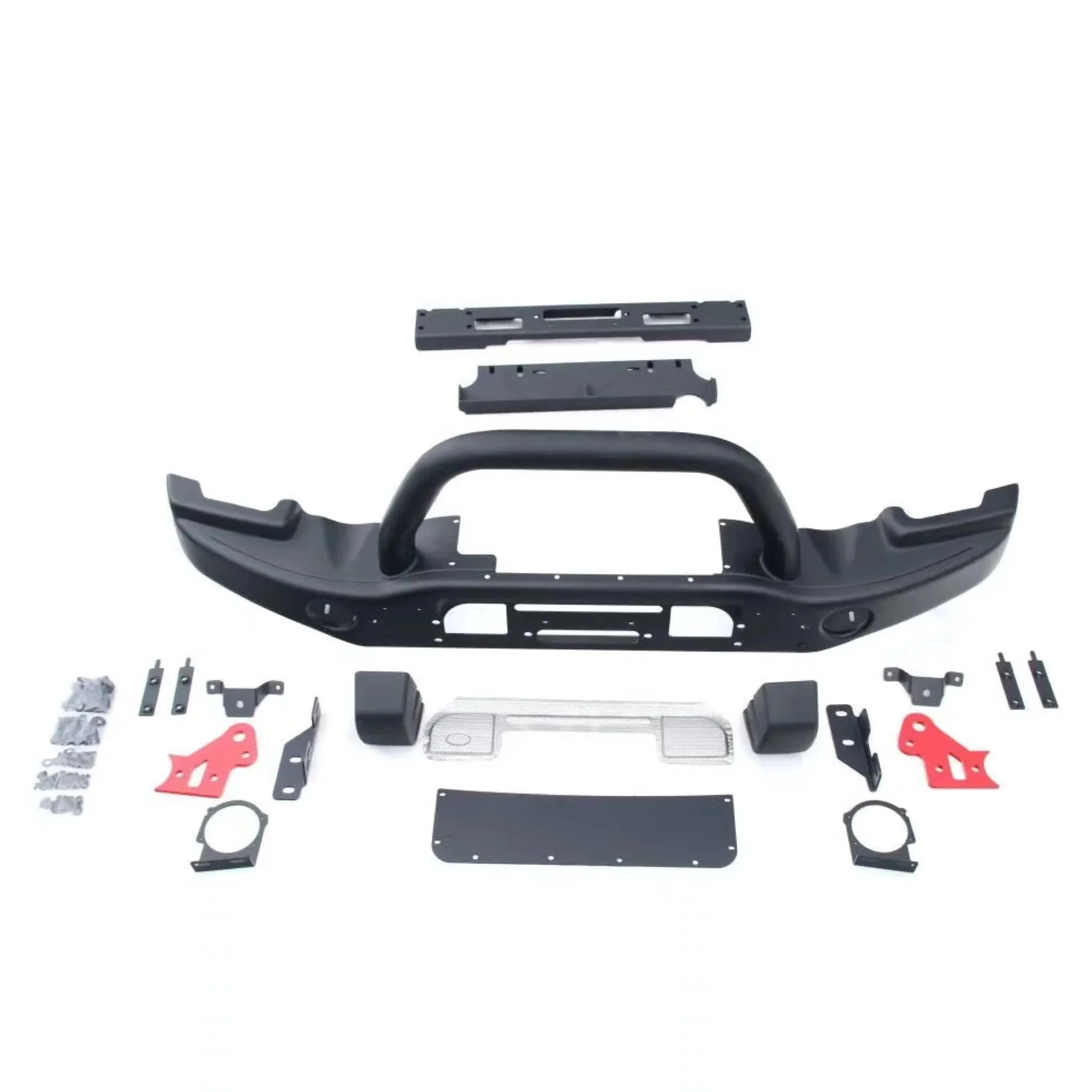 Front Bumper with Winch Cradle,Bullbar,Tow Rings for 07-17 jeep Wrangler JK/JKU