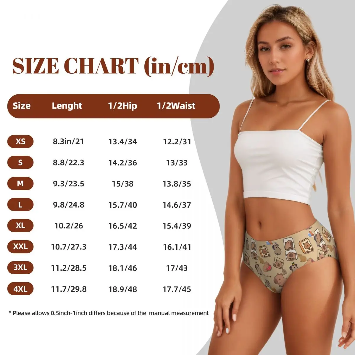 Womens Brief Panties Female Underwear Underpants Capybara