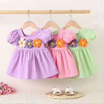 Baby Dress Summer Toddler Girls Clothes Floral Dress for Newborn Girl 1st Brithday Party Princess Dresses Infant Clothing