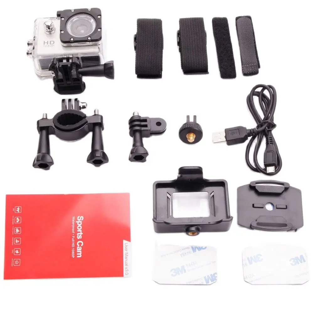 HD 1080P Sports Action Waterproof Diving Recording Camera Full HD Cam Extreme Exercise Video Recorder Camcorder Digital Camera digital camera for beginners