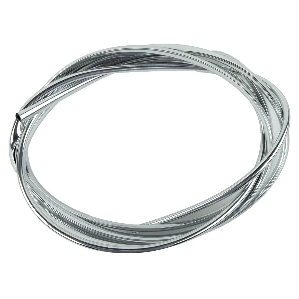 2M*6mm Car Door Chrome Moulding Trim Strip Edge Scratch Guard Protector Cover Strip Roll Chrome Styling Moulding Trim Part