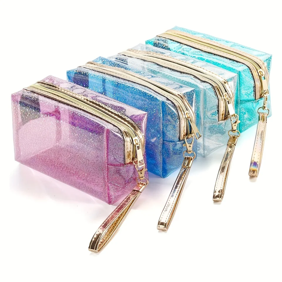 Waterproof Cosmetic Bags Transparent Makeup Pouch Set