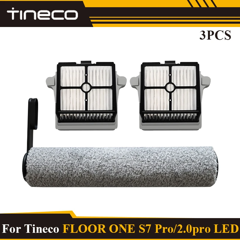 Keluke 4 Pack Only Floor One S7 Pro Replacement Roller Brushes & Filters Compatible With Tineco Floor One S7 Pro Cordless Vacuum Cleaner, 2 Brush Rollers 2 HEPA Filters For Sale