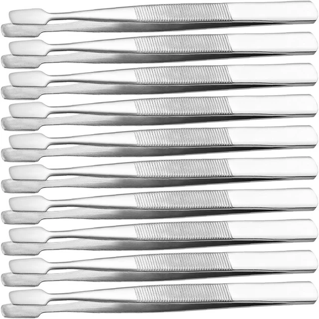 10Pcs Handmade Crafting Tweezers Stainless Steel Stamp Tweezers