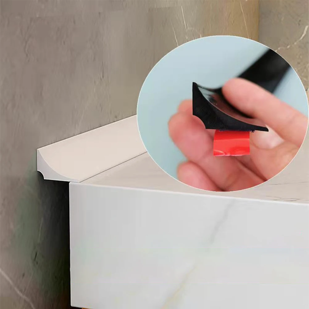 Silicone Water Waterstop Strip Barrier Bathroom Kitchen Floor Retaining Waterproof Barrier Bendable Countertop Waterstop Strip