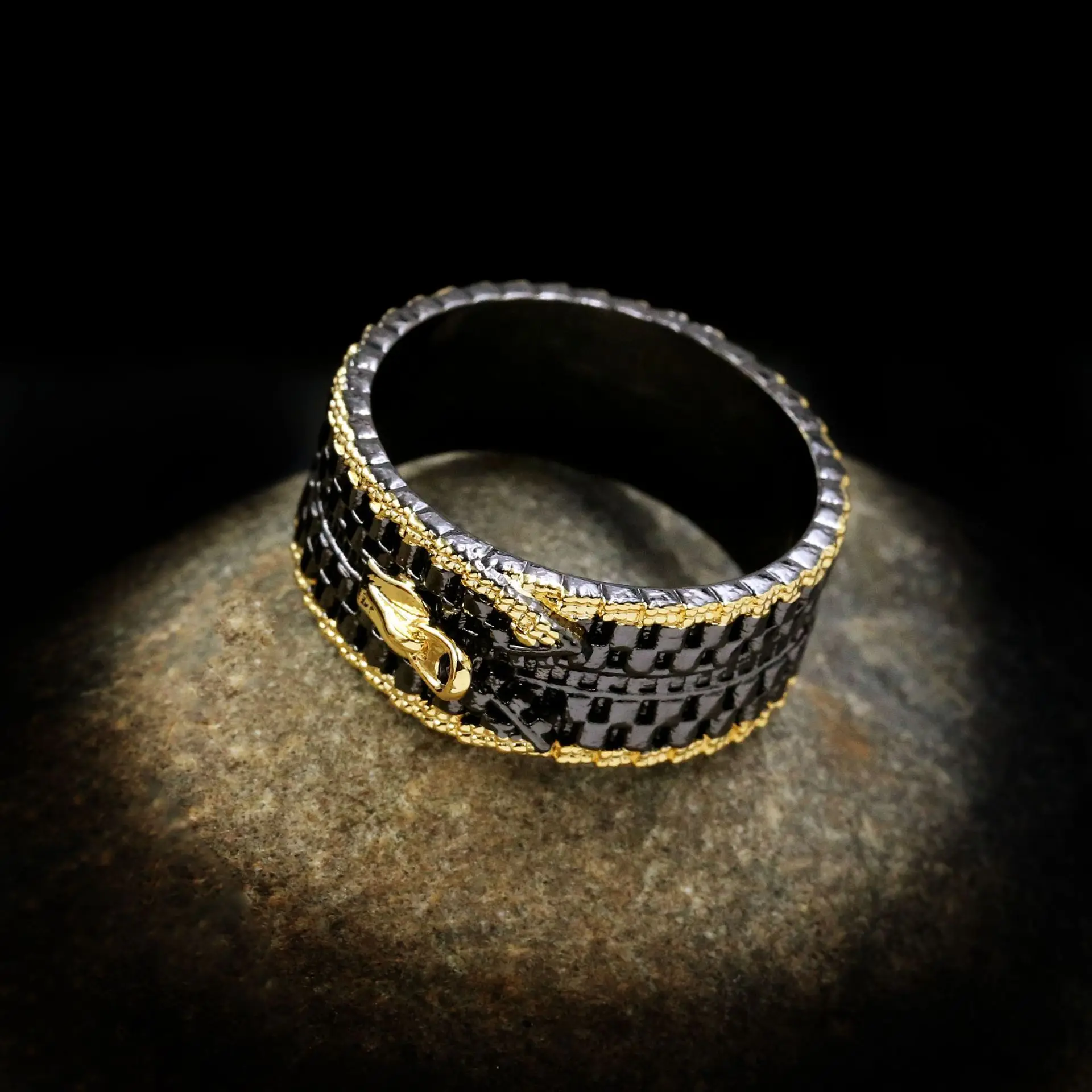 Personalized Creative 925 Silver Alloy Zipper Ring Party Jewelry
