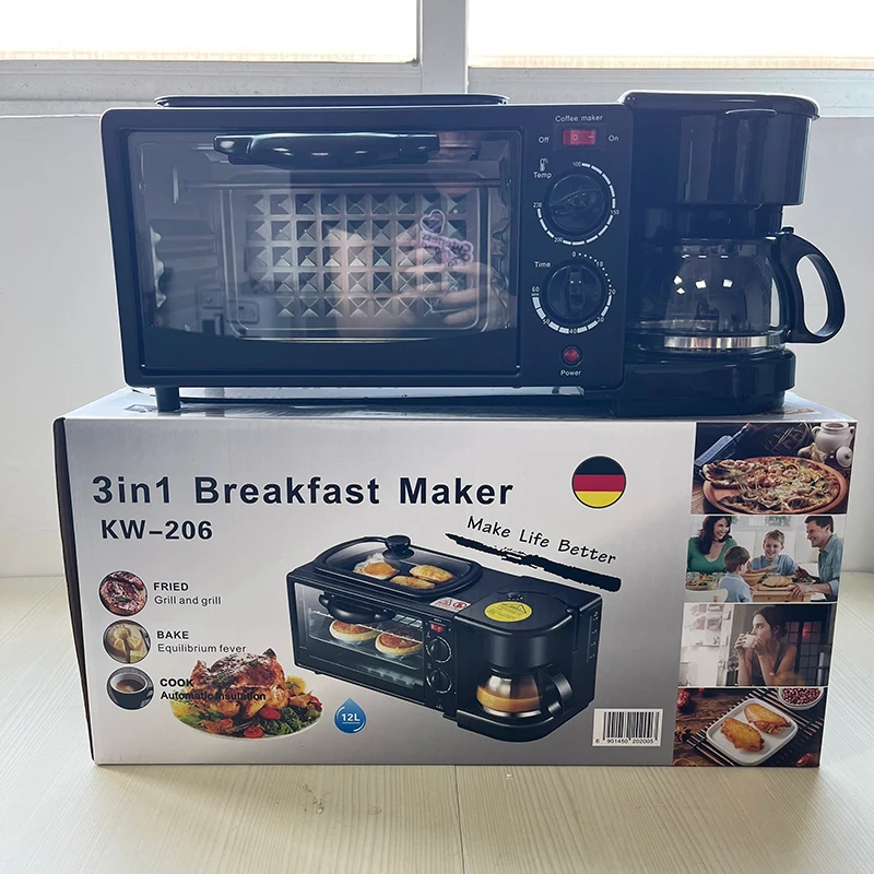 Kitchen appliances 3 In 1 Breakfast Makers Sandwich Maker Toaster Oven Multifunctional  Coffee Breakfast Machine 5