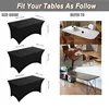 4FT/6FT/8FT Spandex Table Cover Table Universal Fitted Stretch Tablecloth for Party, Banquet, Wedding and Events 5