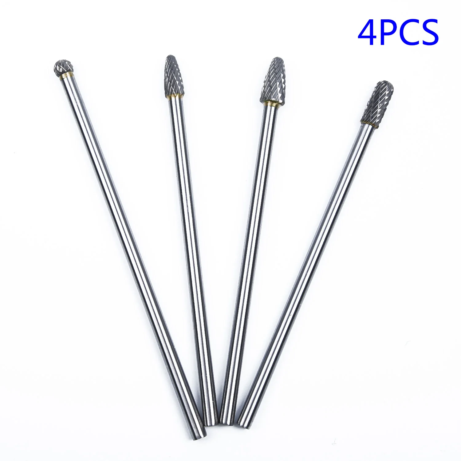 

4pcs/set 1/4\\\\\\\" Shank Double Cut Carbide Rotary Burr Bur Die Grinder Carving Tool Carbide Rotary Tools Durable