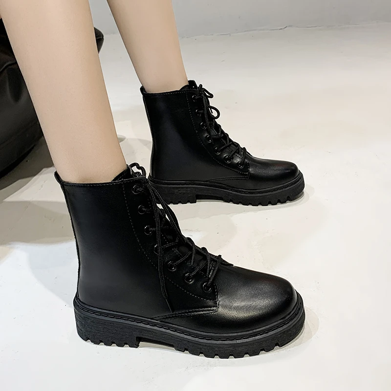 Bottes courtes velours croisées couleur unie - Chaussures femme confort pêche chaud casual