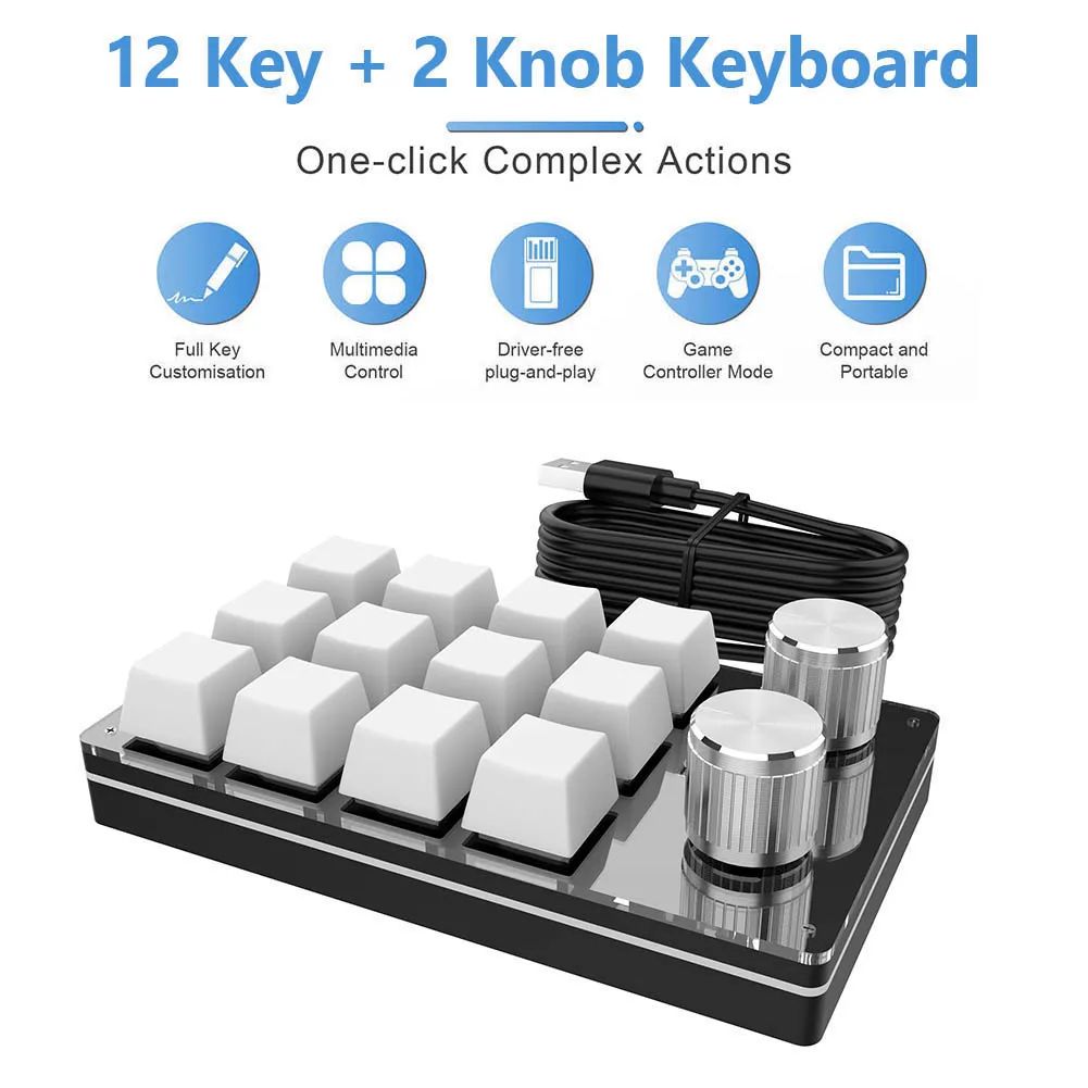 Enhanced Customizable Gaming Keyboard Keypad with Programmable Macro Keys and Hotswap Functionality