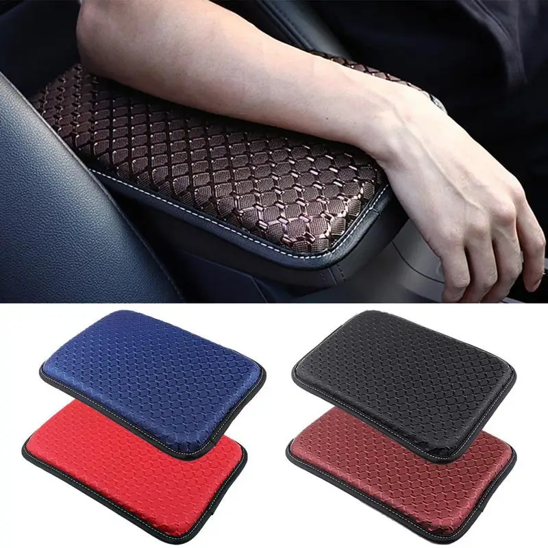 

Car Arm Rest Cushioners Storage Box Mats Non-Slip Waterproof Full Protection Comfortable Support PU Leather Car Arm Cushioner