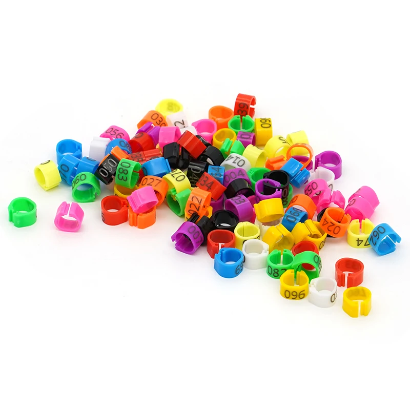 100Pcs Pigeon Foot Rings Poultry Foot Rings Plastic Pigeon Chicken Goose Birds Training Supplies