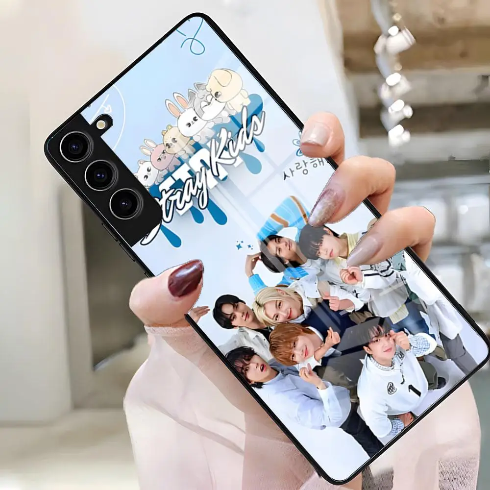 Kpop S-Stray-Kids Shockproof Glass Phone Case Cover