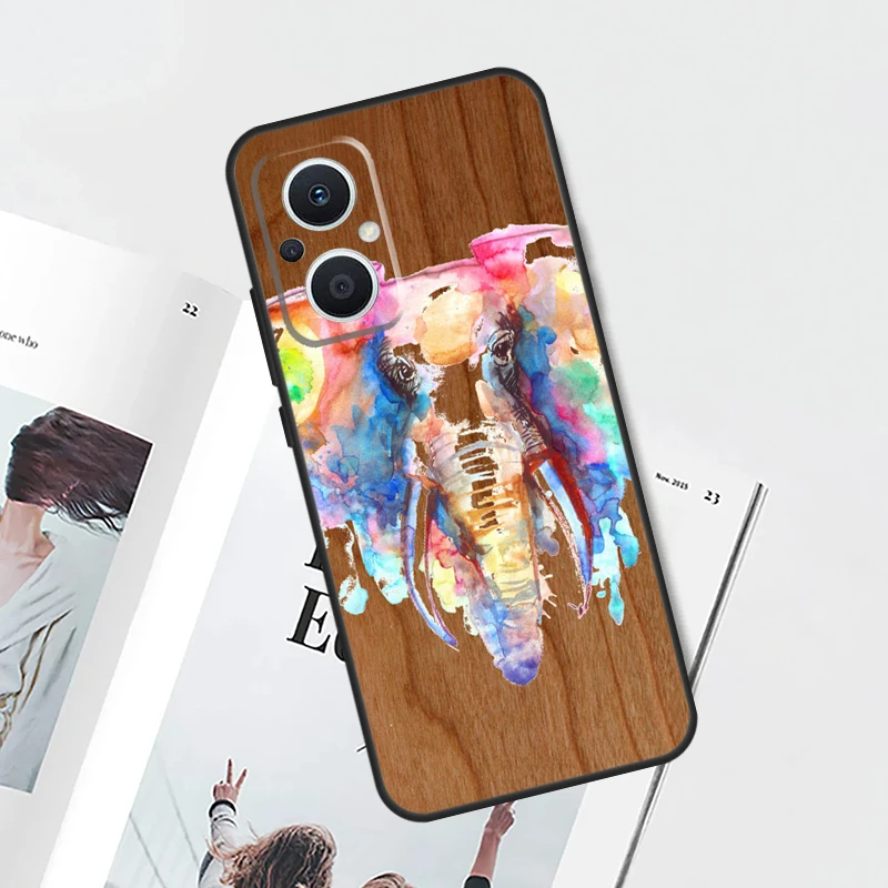 Bamboo Skull Pattern Wood Print Phone Case Cover