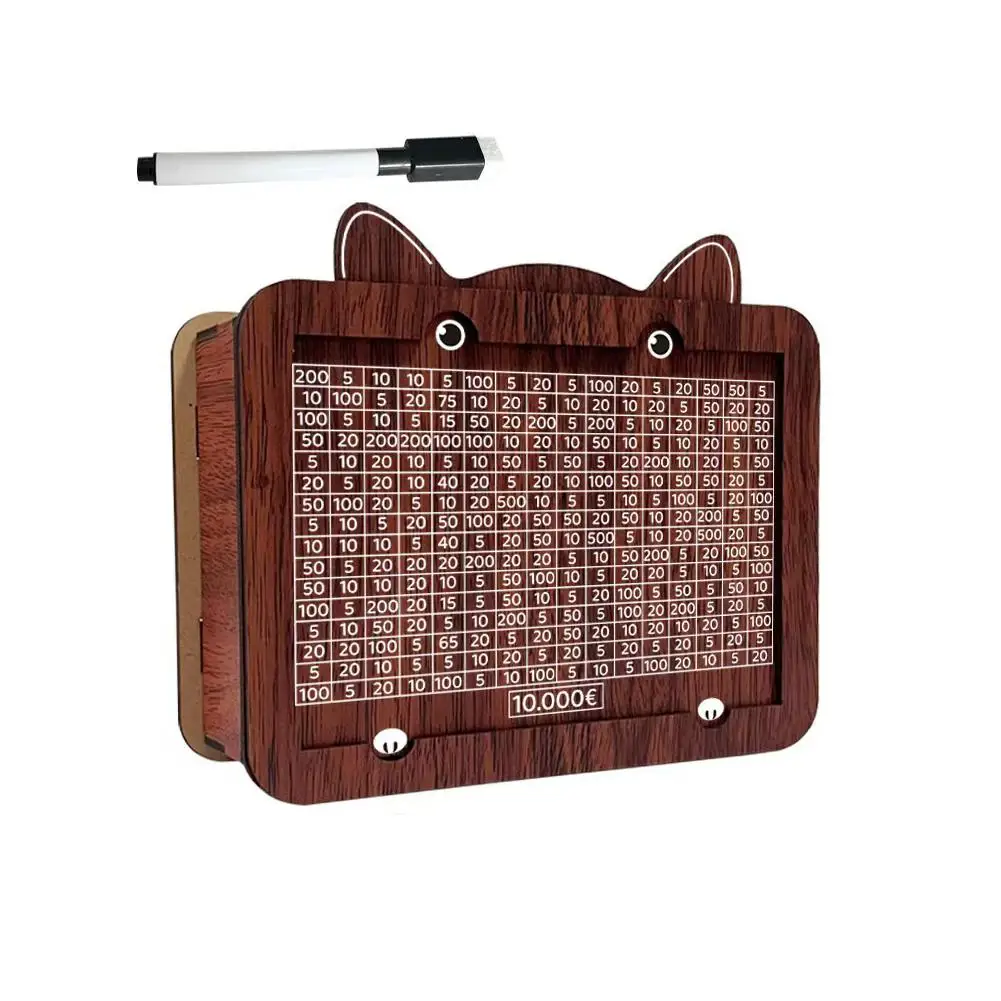Houten spaarpot met spaardoel voor contant geld_voghion.com