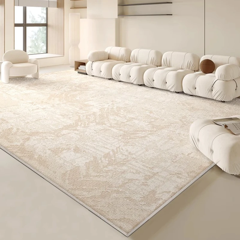 Decorative Carpet Cream Abstract Striped Living Room Bedroom Bedside Sofa Easy Clean