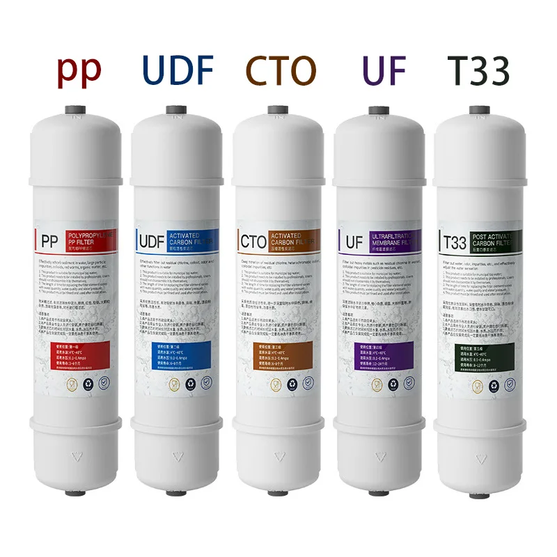 Water Purifier Quick Coupling Filter Element Ultrafiltration Membrane PP/UDF/CTO/UF/T33 Ultrafilter Filter Element