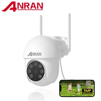 ANRAN 5MP Wired Security Camera 2.4G&5G Wifi Camera 24/7 Record Home Security Protection IP66,Compatible Alexa,Auto Tracking 1