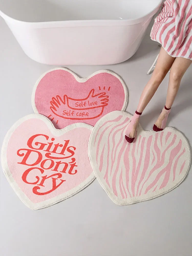

Creative Art Rug Comfortable Soft Bedroom Rugs "Girls Don't Cry" Bathroom Door Mat Non-slip Breathable Floor Mats Tapis Tapete