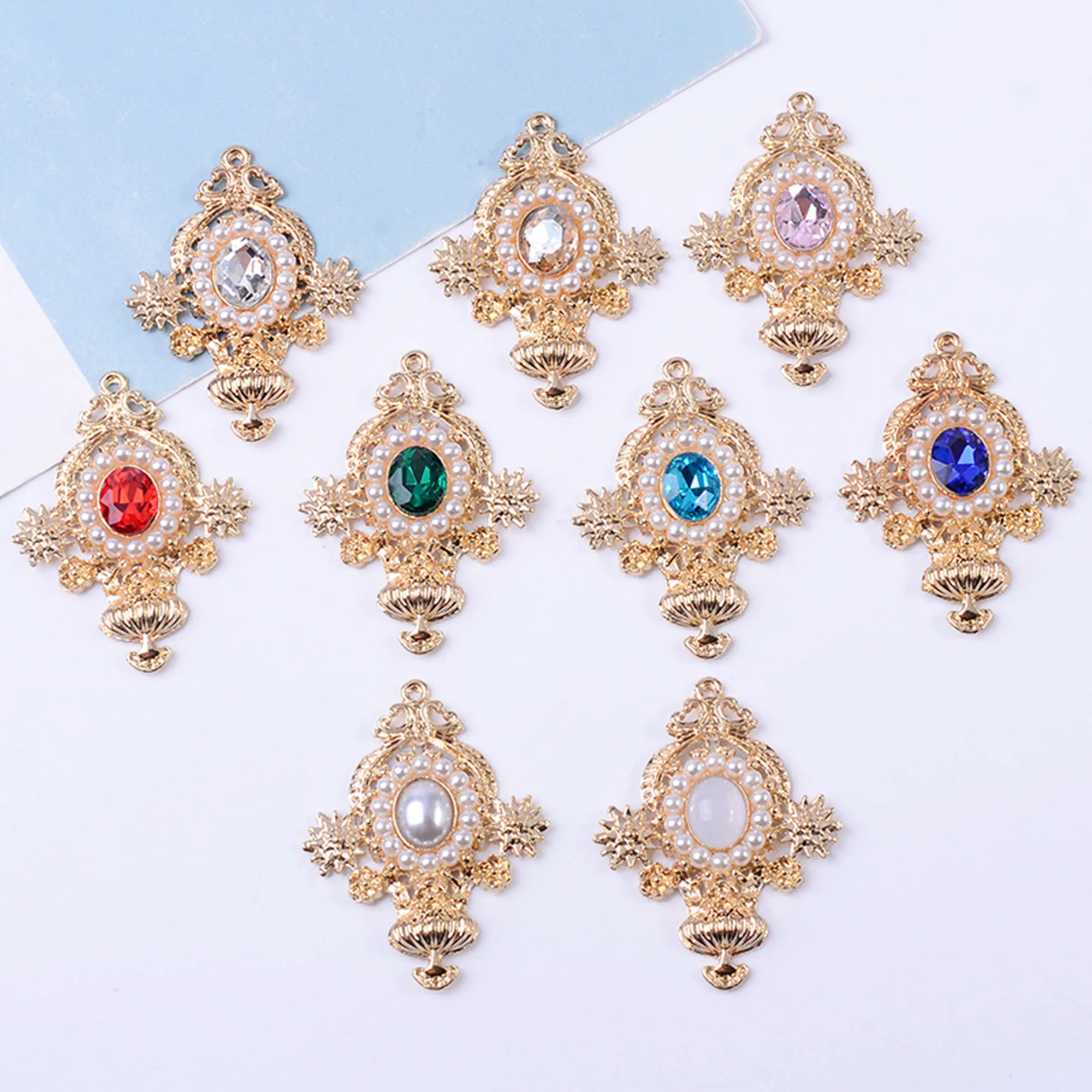 

5 PCS/lot Alloy jewelry accessories fashion personality diamond pendant diy hair accessories earrings material