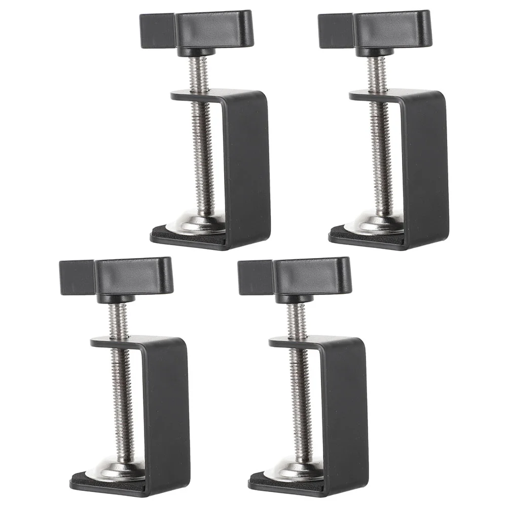 

4 Pcs Universal Clamps for Table Tabletop Mounting Desktop Clips Ins Right Angle