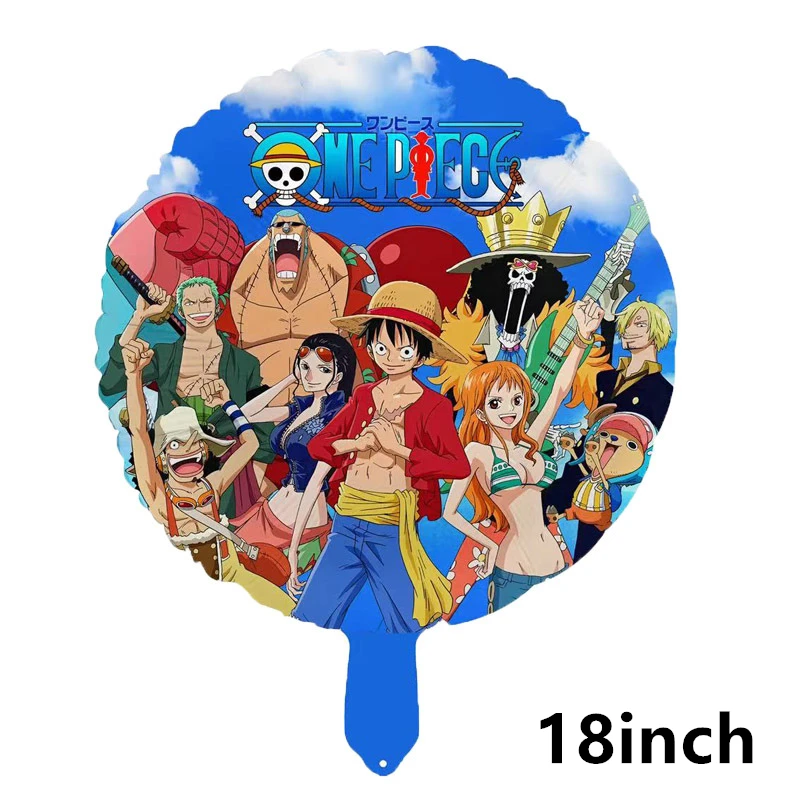 thumbnail image 1 of Decoraciones para fiesta de cumpleaños con temática de Luffy de ONE PIECE, vajilla desechable, juguetes para bebés, vasos de papel, platos, servilletas y suministros de fondo, 1 of 5