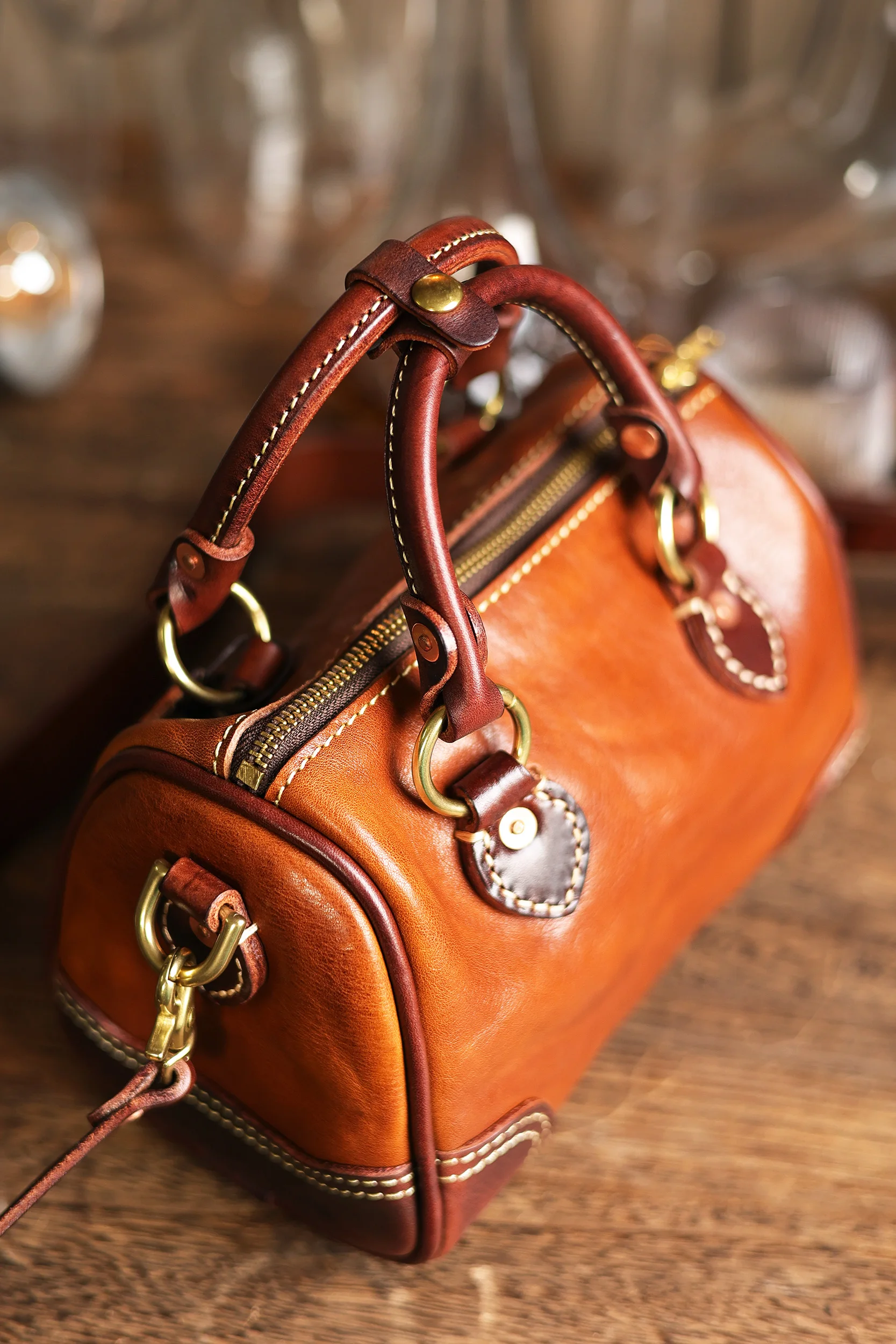 PNDME mode vintage designer handgemachte marke top schicht rindsleder frauen kleine handtasche im freien echtes leder damen schulter tasche – Detail 10