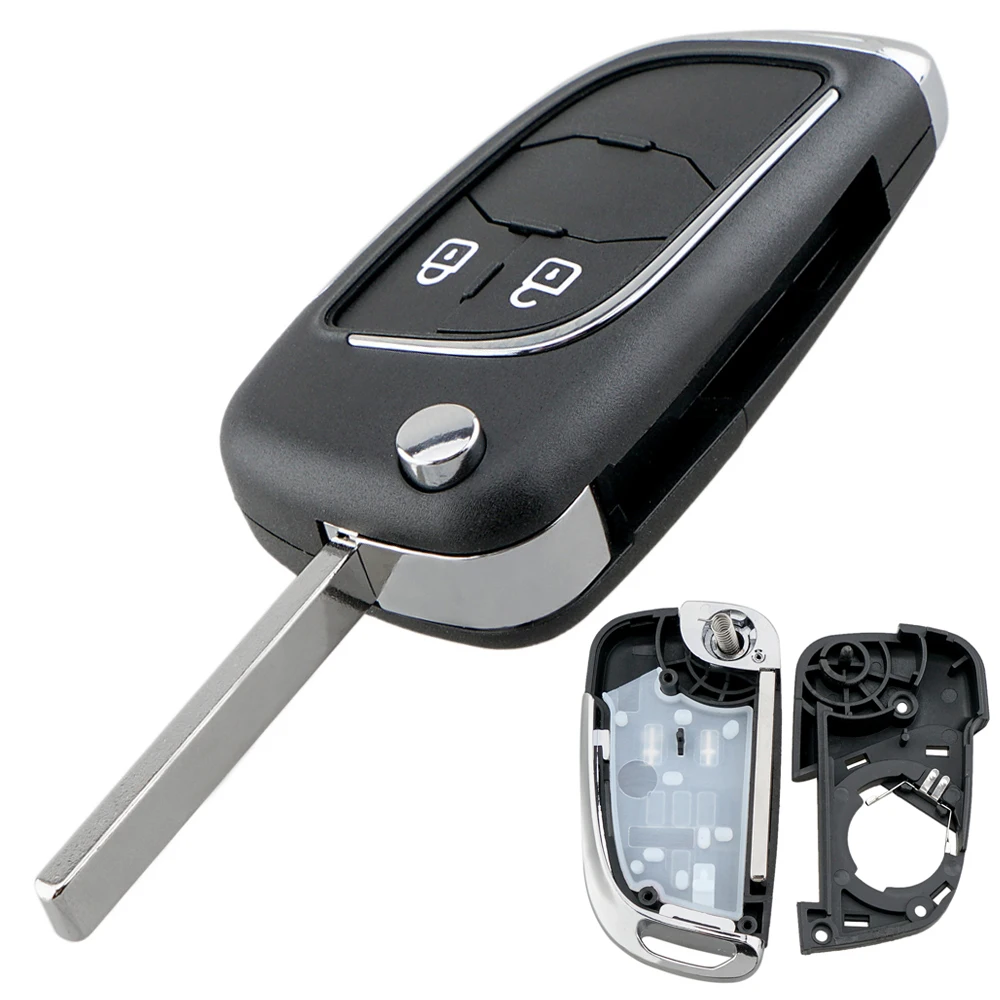 2 Buttons Car Key Fob Case Shell Replacement Flip Folding Remote Cover For Cruze Epica Lova