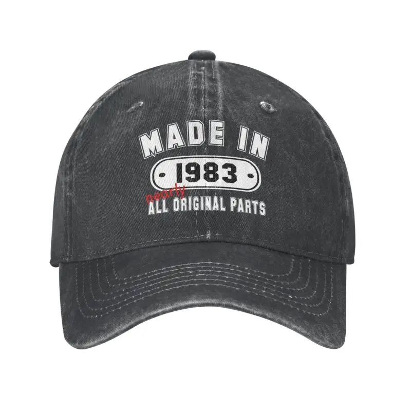 

Classic Cotton Made In 1983 Nearly All Original Parts Birthday Gifts Baseball Cap Men Women Adjustable Dad Hat Sports