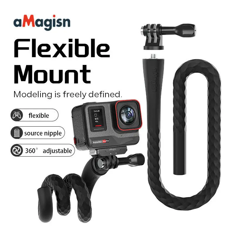

Amagis Гибкая подставка Универсальное крепление Octopus Action Camera Велоспорт Vlog аксессуар
