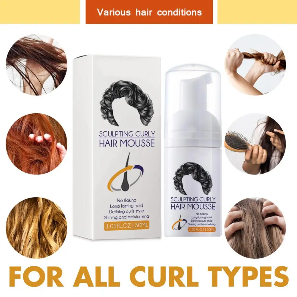 Description Picture 5 of itemSmoothing Hair Hair Curl Mousse Liquid Shaping Curly Styles Bottled Defining Elastic Curly Hair Moisturizing Essence