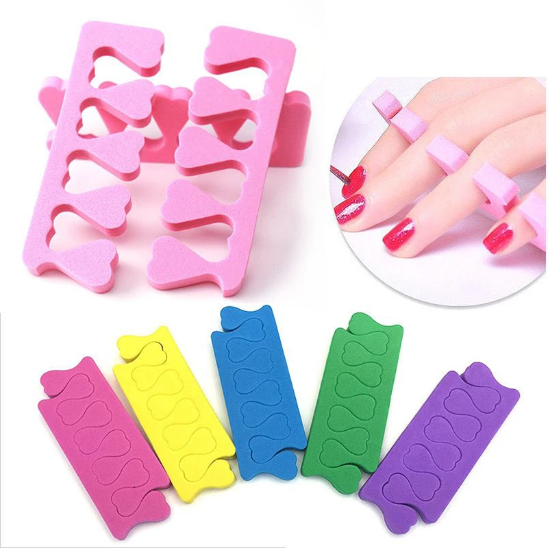 10/50pcs Sponge Finger Toe Separators Foot Care Manicure Pedicure Compressed Soft Gel UV Beauty Pack Nail Art Tools