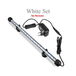 Waterproof LED Aquarium Light Bar with Underwater Decor Lighting - US Plug 48cm (White)