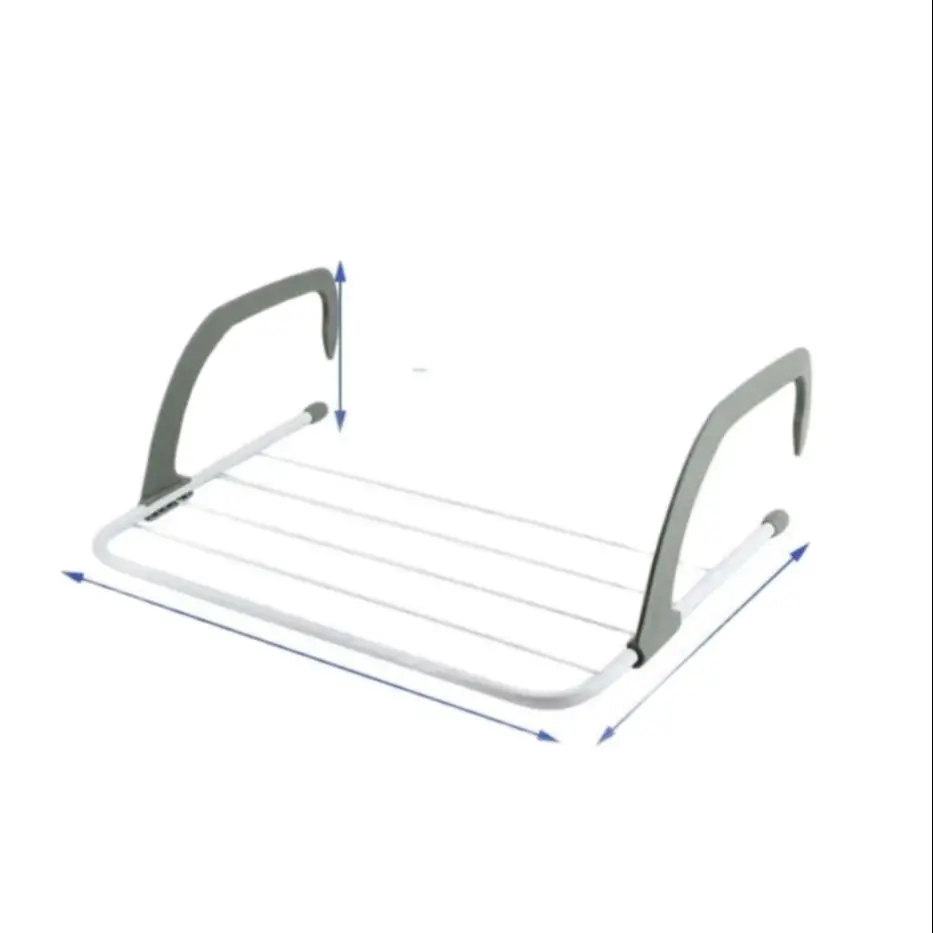 Portable Folding Adjustable Storage Drying Rack Balcony Clothes Laundry