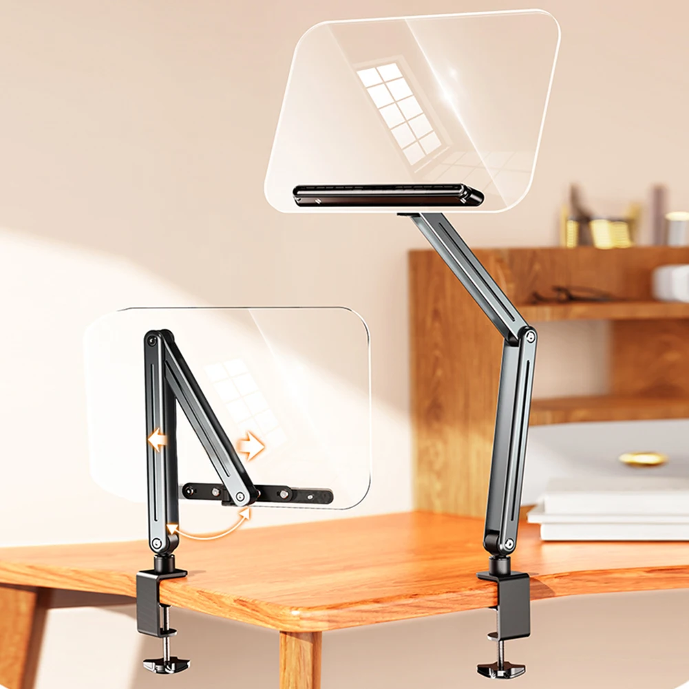 아크릴 북 스탠드 인체공학적 접이식 책 받침대 360도 회전 °   회전식 접이식 데스크탑 라이저 스탠드 (레시피, 악보, 태블릿용)