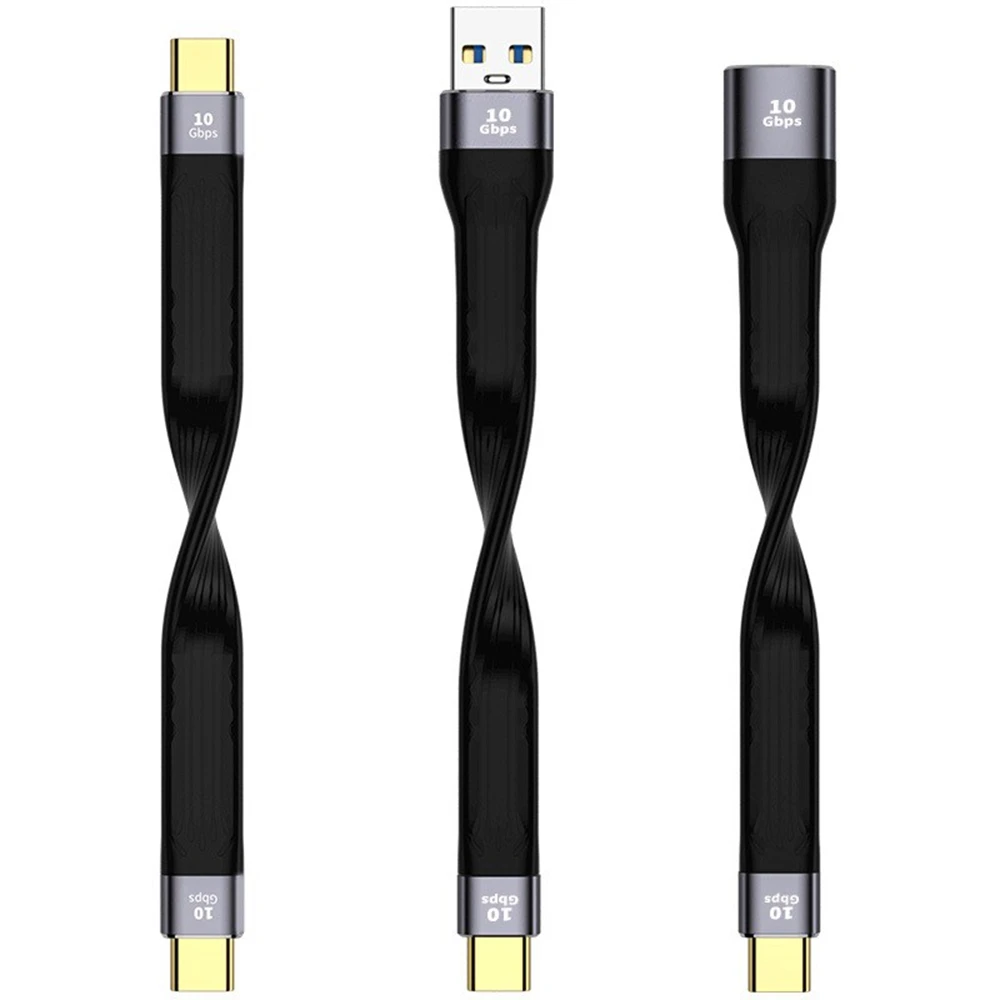 4K USB-C 3.1 Gen 2 케이블 10G Emark 칩 짧은 유형 C USB-C USB-C 비디오 동기화 충전기 케이블 PD 40W 4K 비디오 macbook pro Air