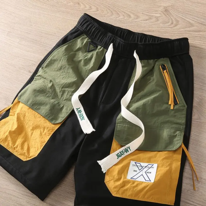 Summer new color men handsome draw rope casual five pants Wei pants young handsome personality high-grade shorts tide