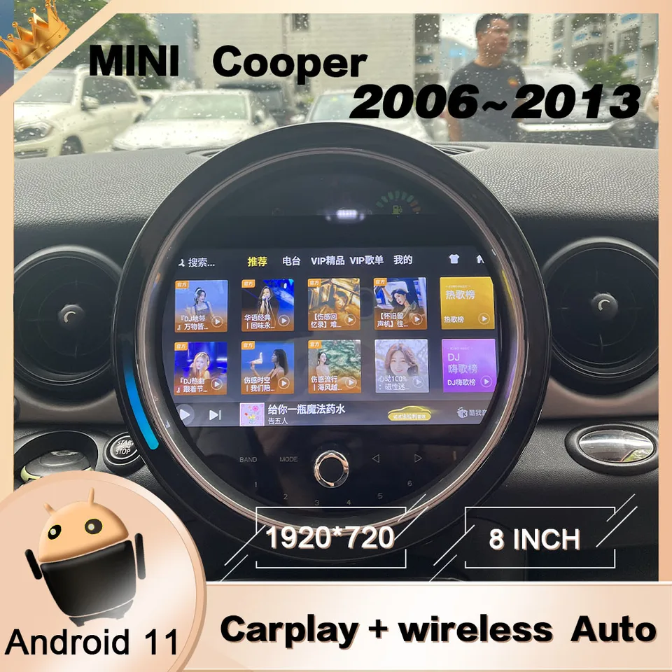 Radio Android 13 Para BMW Mini Cooper R56/R60/R51 2007-2015 – Pantalla Táctil 9", GPS, CarPlay, 4G WiFi, Bluetooth