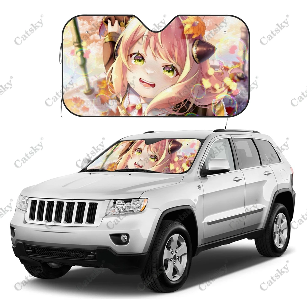 

SPY×FAMILY Car Sunvisor for SUV,Car Windshield Protective Cover,Japanese Anime Girl Windshield Sun Shade Protector Window Visor