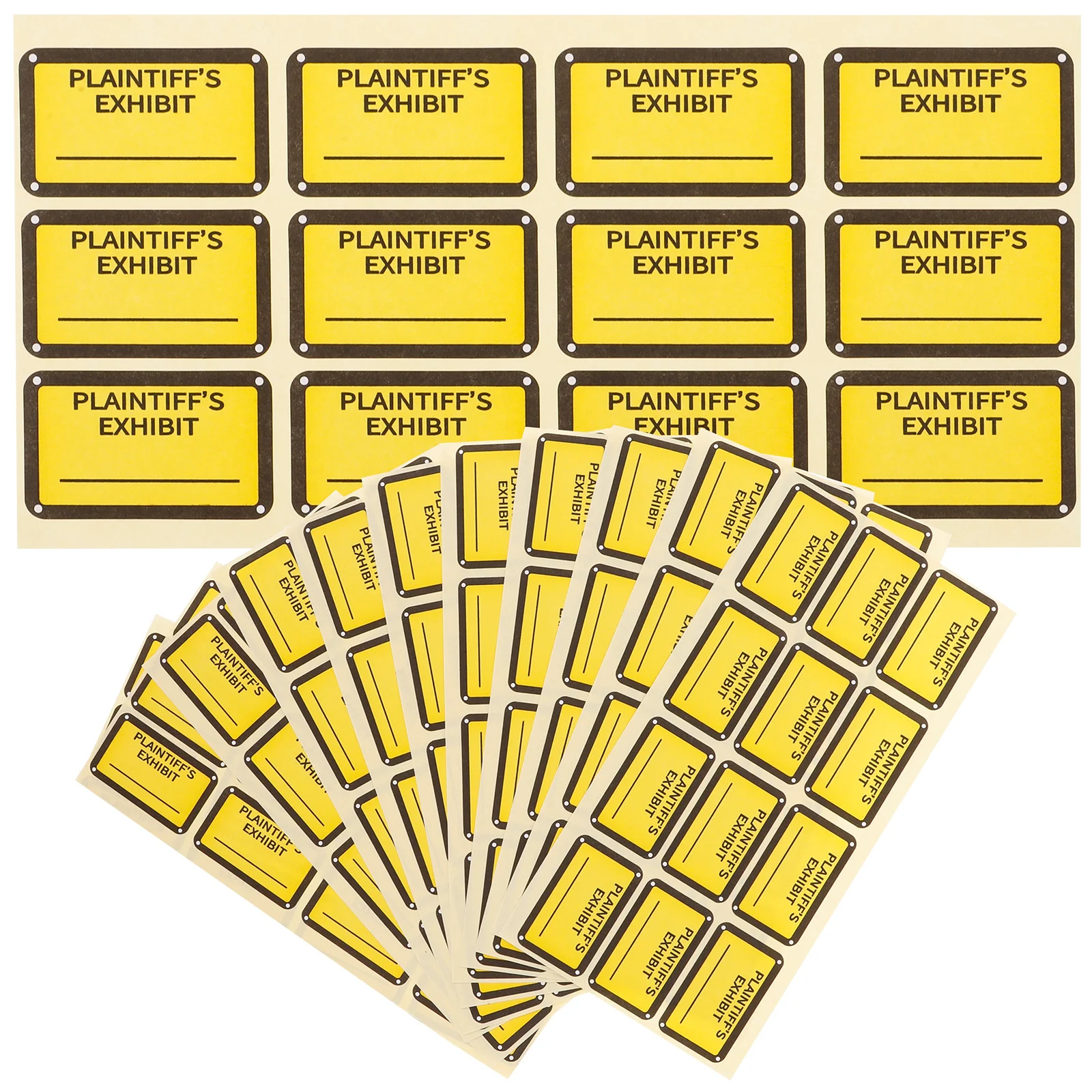 12 Sheets Legal Labels Exhibit Supplies Plaintiff's Exhibit Labels Adhesive Labels Exhibit Labels