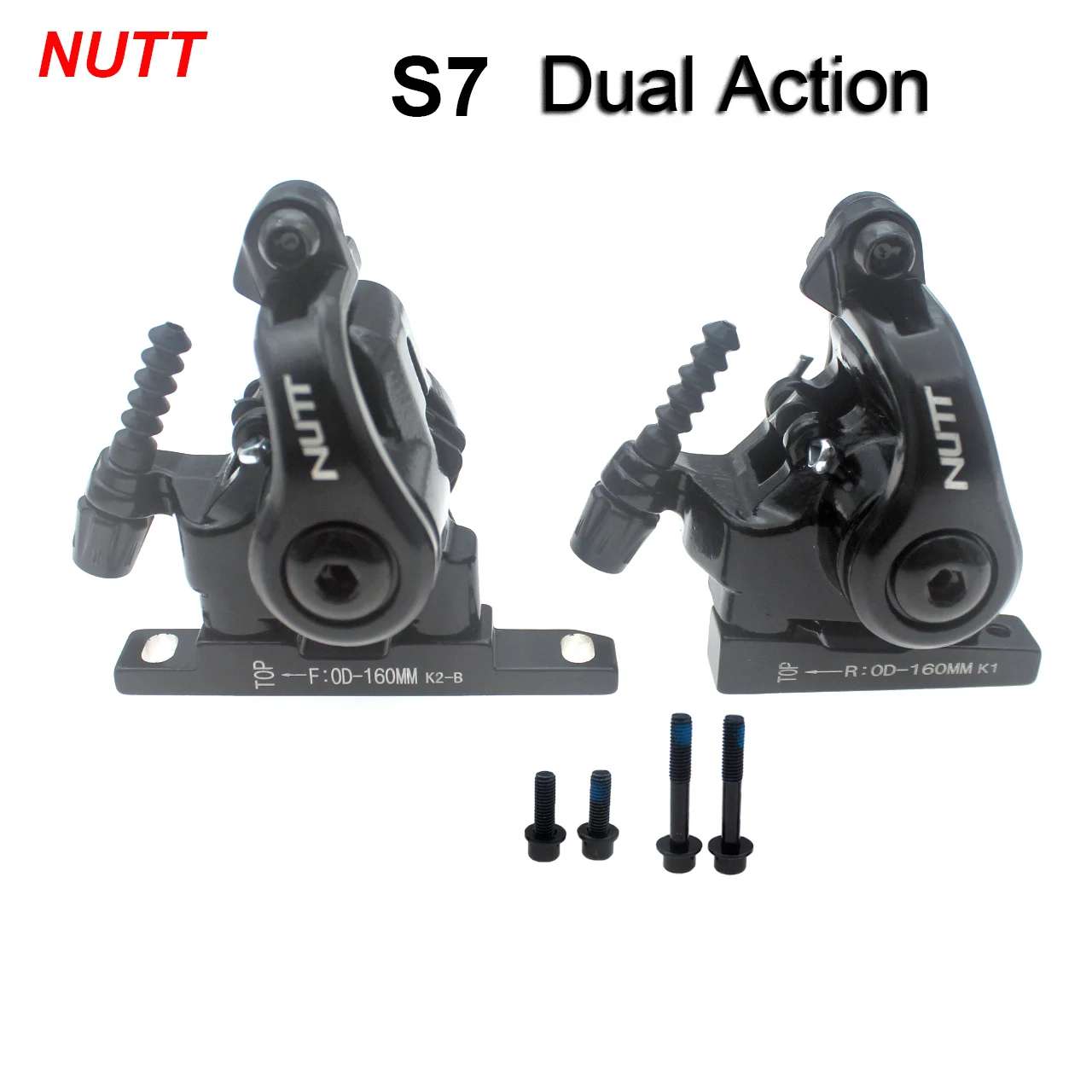 NUTT S7T Road Bike Line Pull Disc Brake Caliper Front Rear 140/160mm