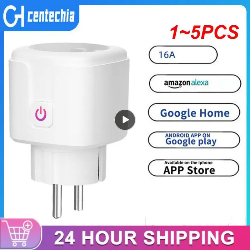 

1~5PCS Tuya WiFi Smart Plug 20A EU Plug Wireless Socket Timer Plug Voice Remote Control Home Fire Retardant Home Alexa