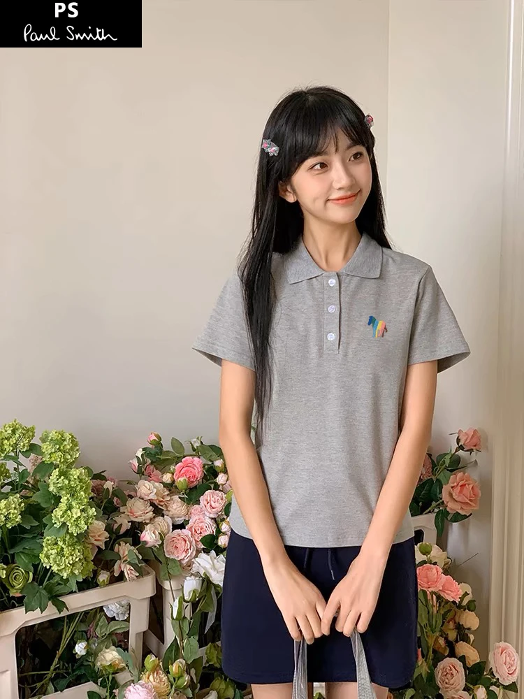 남성용 여성용 고품질 폴로 셔츠, 영국 스타일, 작은 얼룩말 자수 티셔츠, 편안한 면 반팔, 여름 티 탑