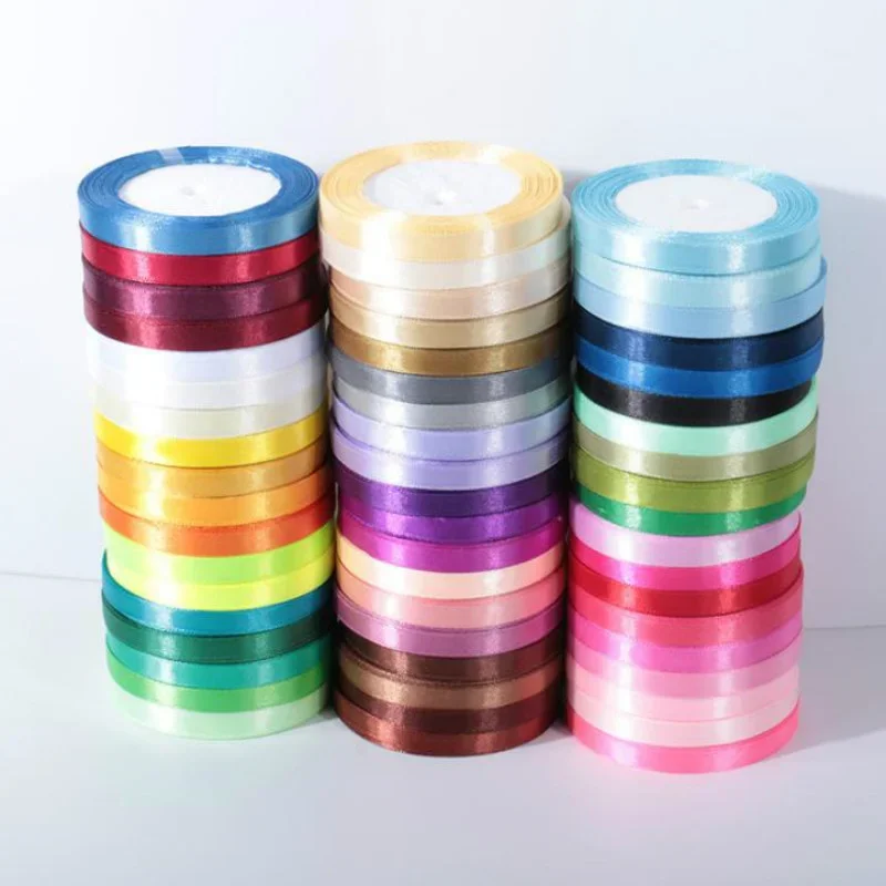 25Yards/Roll Silk Satin Ribbons for Crafts Bow Handmade DIY Gift Wrap Party Wedding Decorative 6mm 10mm 15mm 20mm 25mm 40mm 50mm satin ribbons ribbon decoration ribbon supplies