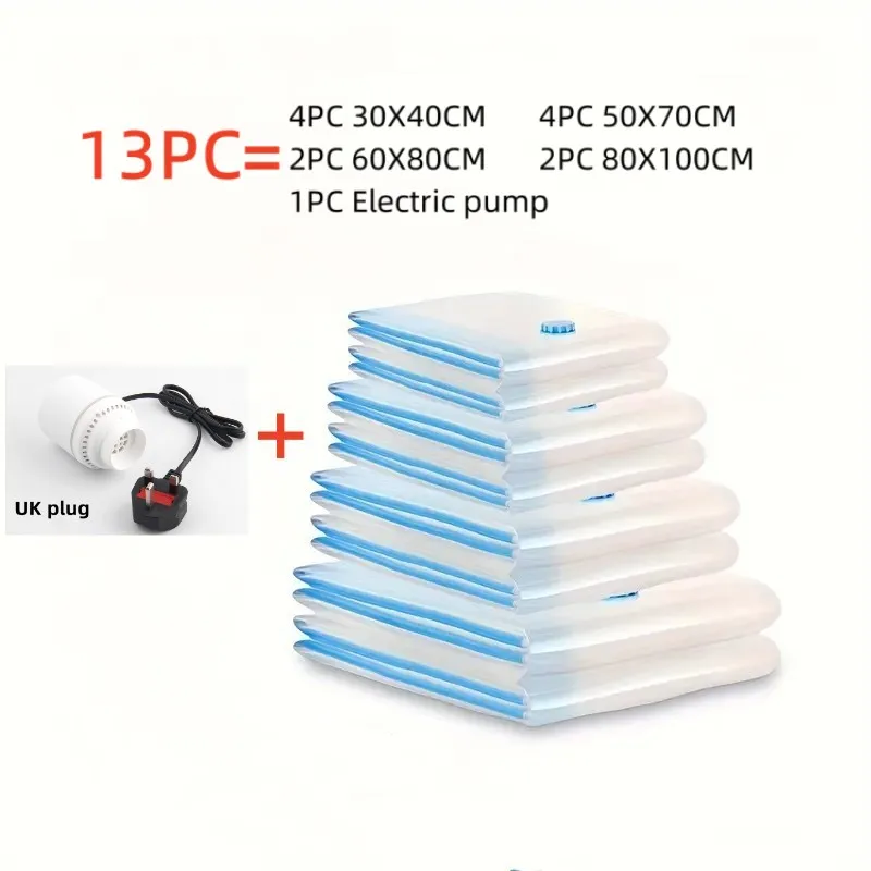 Space-Saving Vacuum Storage Bags with Compression Seal