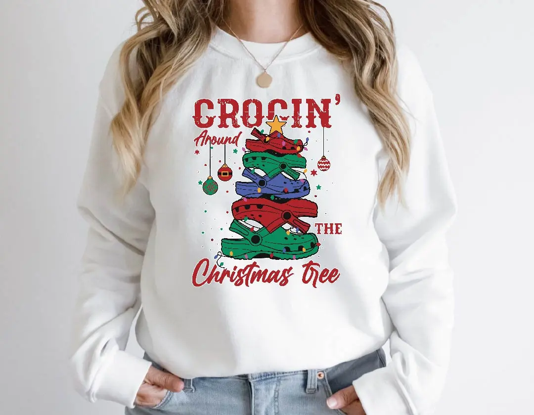 

Around the Christmas Tree Sweater Croc Christmas Tree Funny Christmas Tree Sweat Funny Nurse Christmas Sweat Christmas Sweater